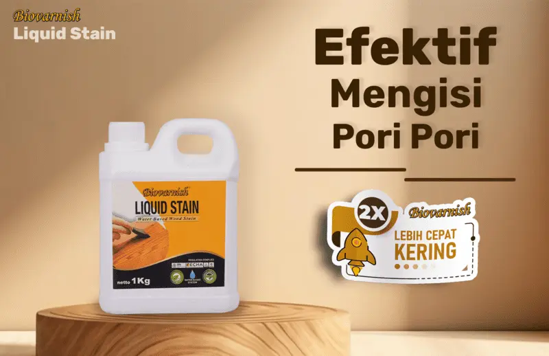 Cat Kayu Tahan Cuaca ala Biovarnish Liquid Stain