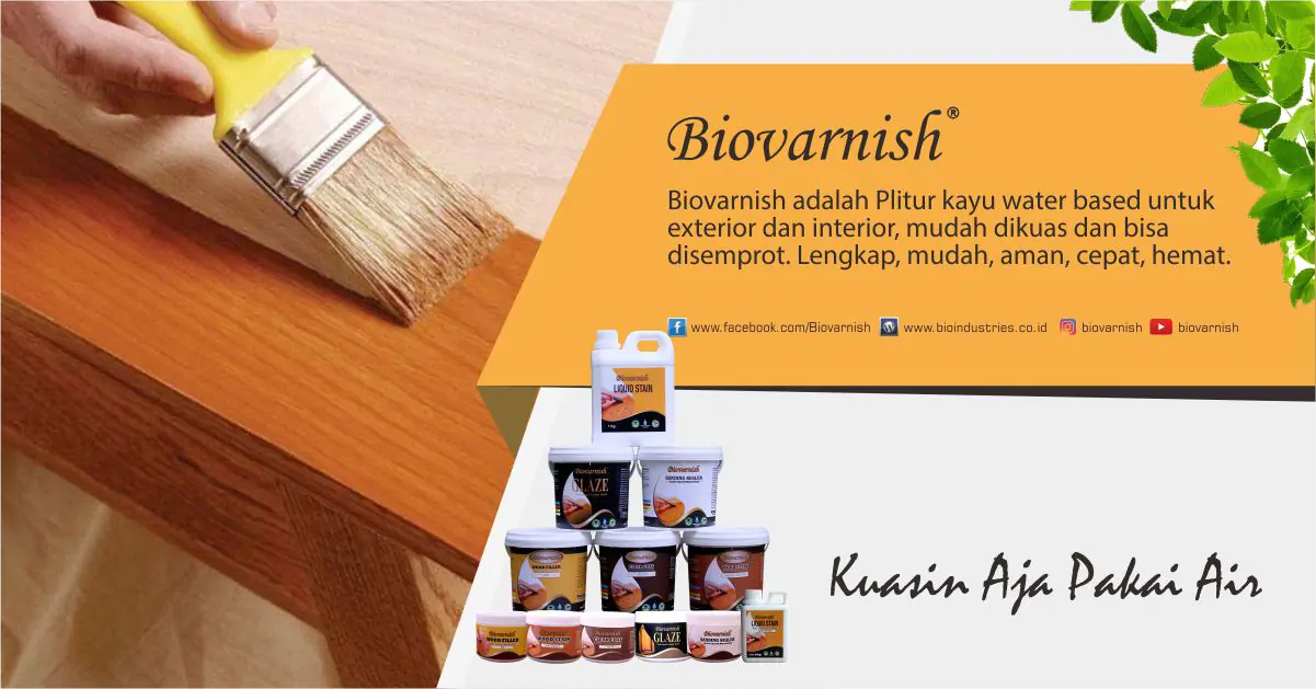 Finishing Stool Menggunakan Biovarnish Liquid Stain Warna Natural Kayu